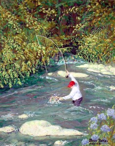 Fisherman watercolor, John Tinari