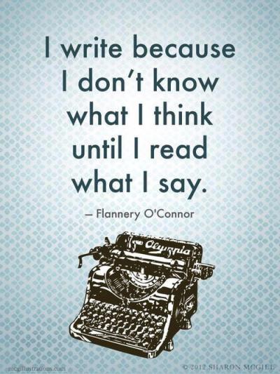 Flannery O'Connor quote writing