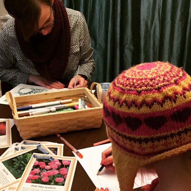 My daughter and I painting together